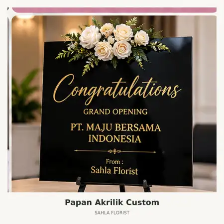 Papan Bunga Akrilik Pesisir Barat